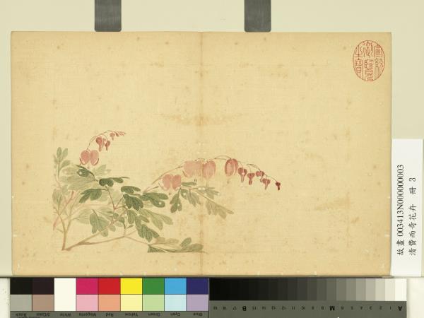 清費而奇花卉　冊　魚兒牡丹