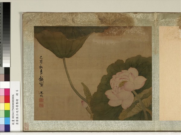 清黃慎王旼序榮集繪　冊　荷花
