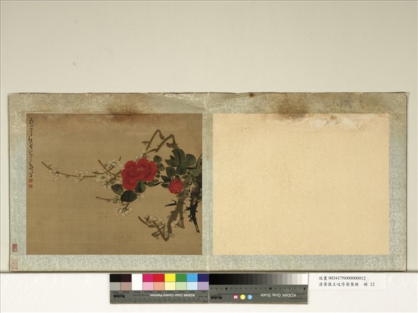 清黃慎王旼序榮集繪　冊　白梅茶花