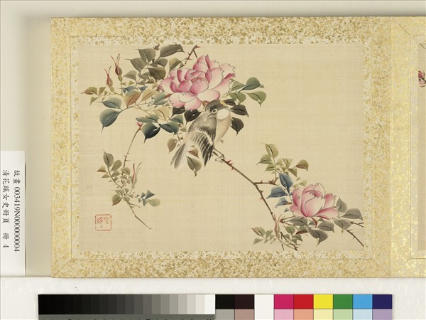 清花蹊女史冊頁　冊　桃花黃鸝