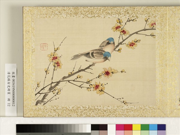 清花蹊女史冊頁　冊　臘梅山雀