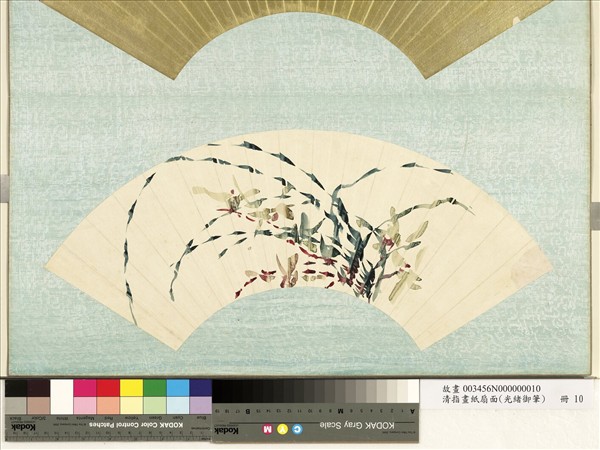 清光緒御筆指畫紙扇面　冊　王者富貴