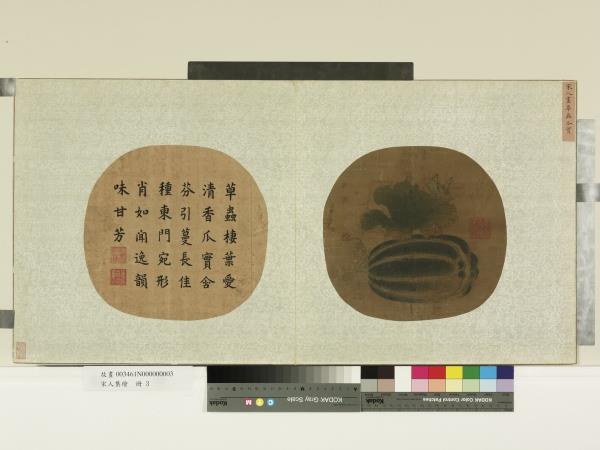 宋人集繪　冊　宋人畫草蟲瓜實