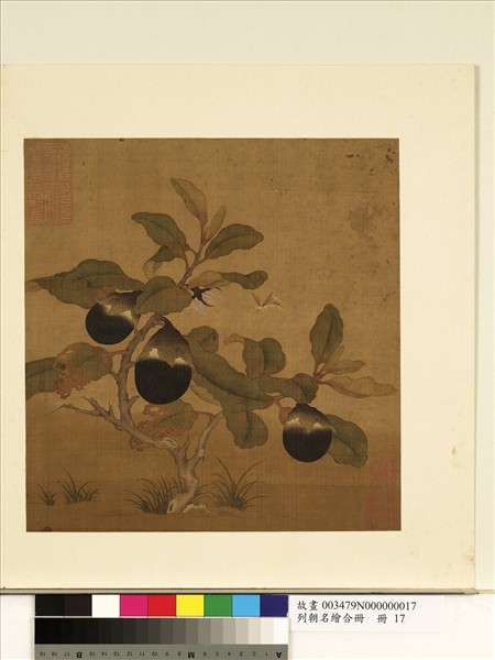 列朝名繪合冊　冊　無款設色畫茄