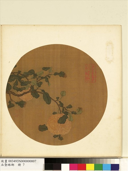 丘壑琳瑯　冊　無款畫香橙