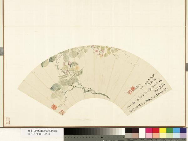 清花卉畫冊　冊　清鄒元斗豆花