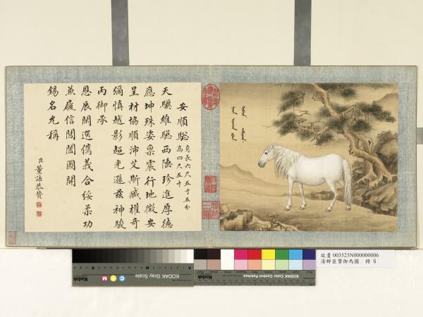 清群臣贊御馬圖　冊　清人安順驄