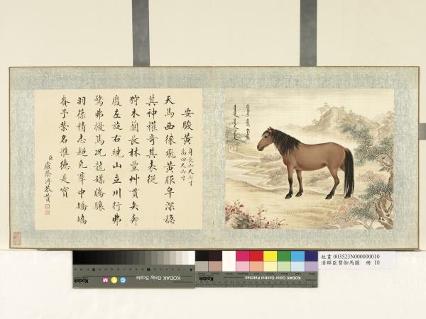 清群臣贊御馬圖　冊　清人安駿黃