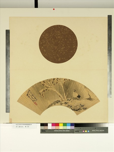 名人畫扇 (戊)　冊　明李辰冬日芭蕉