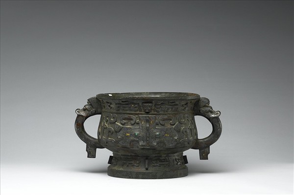 嵌金銀獸面紋簋