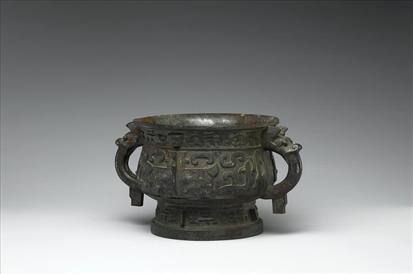 嵌金銀獸面紋簋