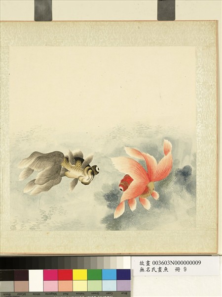 無名氏畫魚　冊　金魚九
