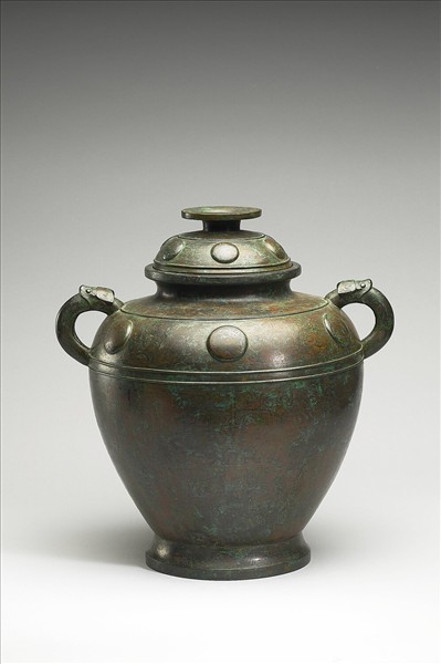 異金屬鑲嵌獸面紋罍