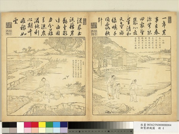 御製耕織圖　冊　初秧