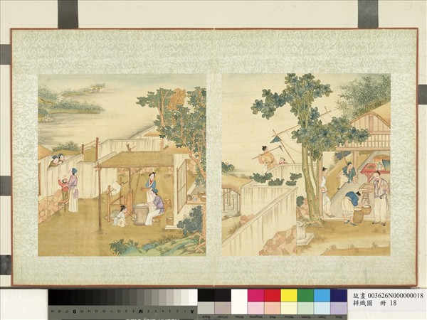 耕織圖　冊　練絲