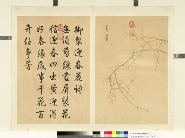 清余省畫墨妙珠林（子）　冊　立春一候迎春