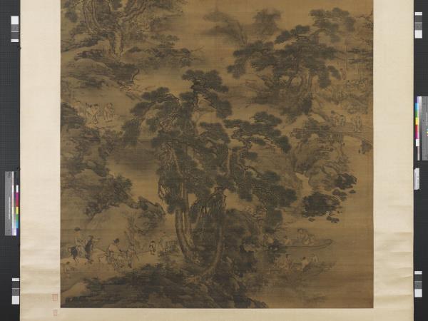 明戴進春酣圖　軸