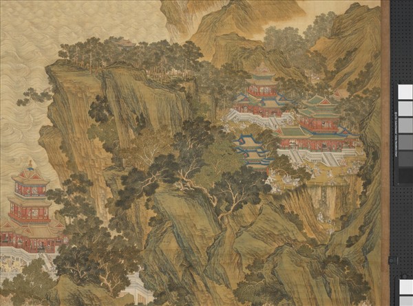 清金廷標畫仙山樓閣　軸