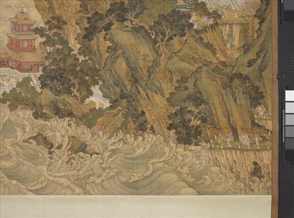 清金廷標畫仙山樓閣　軸