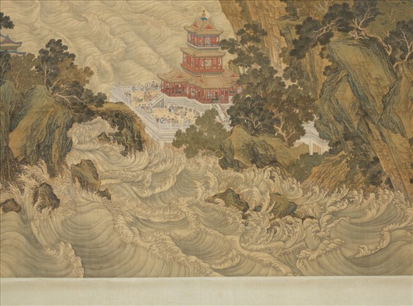 清金廷標畫仙山樓閣　軸