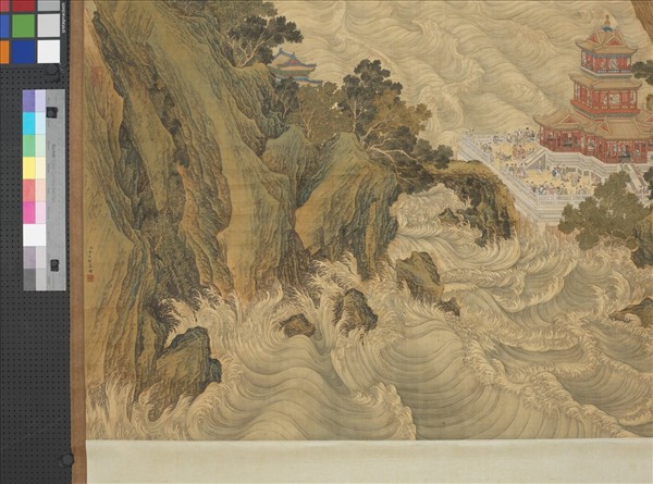 清金廷標畫仙山樓閣　軸