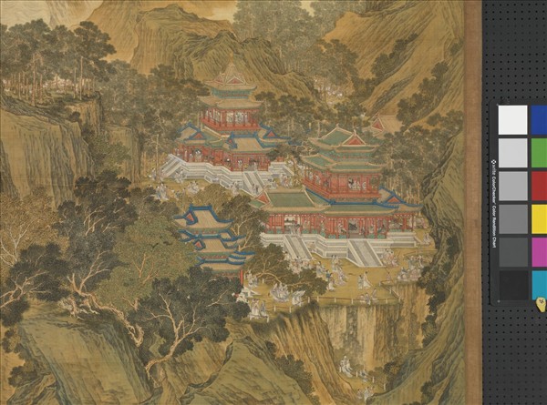 清金廷標畫仙山樓閣　軸