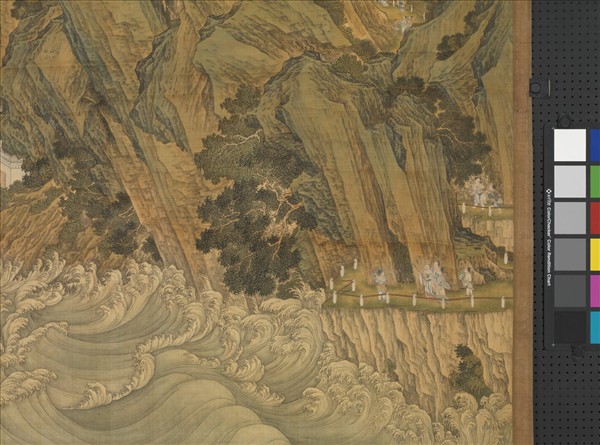 清金廷標畫仙山樓閣　軸