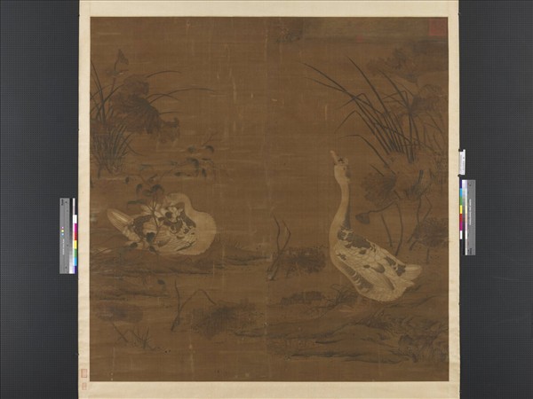 宋人畫秋塘雙雁　軸
