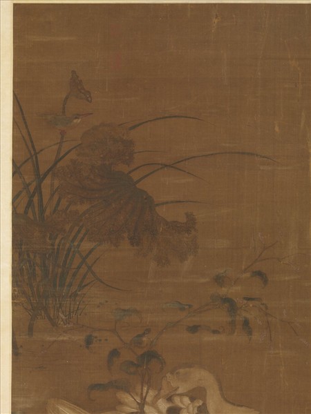 宋人畫秋塘雙雁　軸