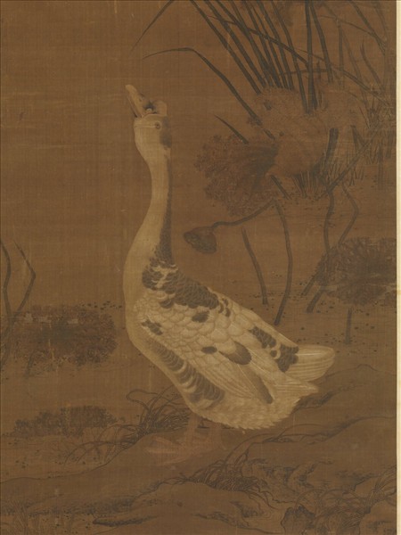 宋人畫秋塘雙雁　軸