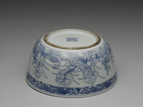 青花蓮塘鴛鴦碗