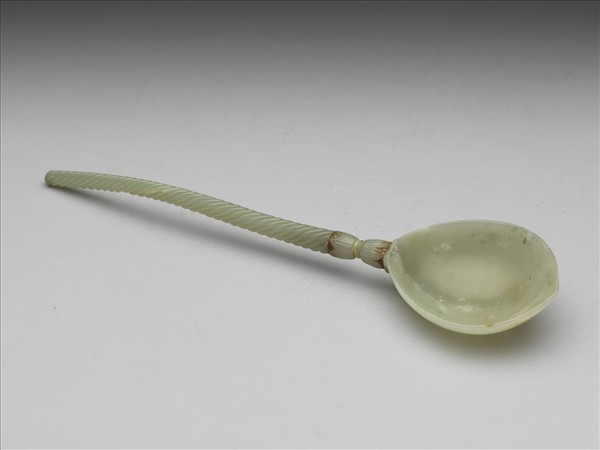 玉絞絲紋長柄勺