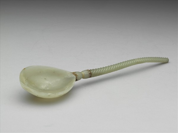 玉絞絲紋長柄勺