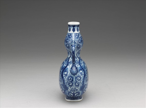 青花雲龍紋葫蘆雙耳扁瓶