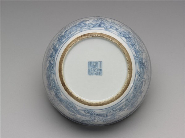 青花蓮塘鴛鴦碗