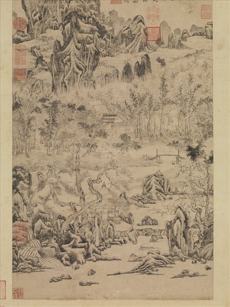 明冷謙白岳圖　軸