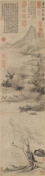 明朱芾蘆洲聚雁圖　軸