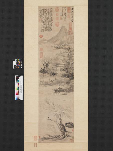 明朱芾蘆洲聚雁圖　軸