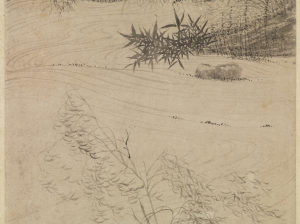 明朱芾蘆洲聚雁圖　軸