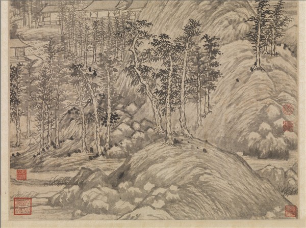 明陳汝言百丈泉　軸