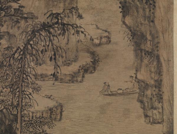 明王紱畫山亭文會圖　軸