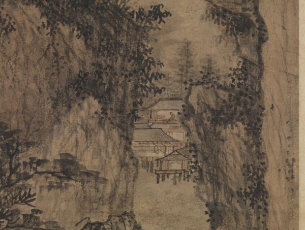 明王紱畫山亭文會圖　軸