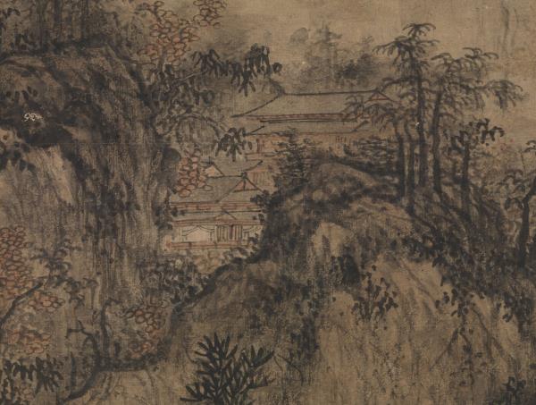 明王紱畫山亭文會圖　軸