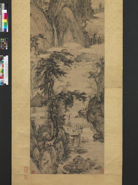 明王紱松亭高士圖　軸