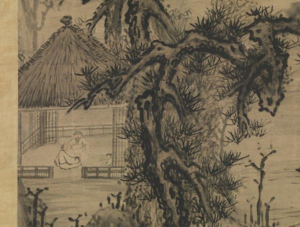 明王紱松亭高士圖　軸