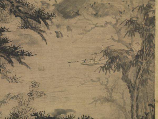 明王紱松亭高士圖　軸