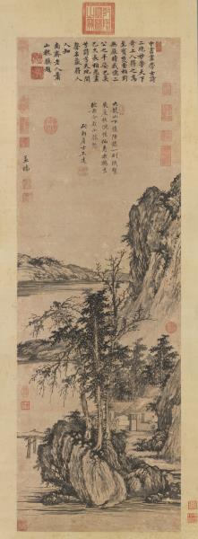 明王紱勘書圖　軸