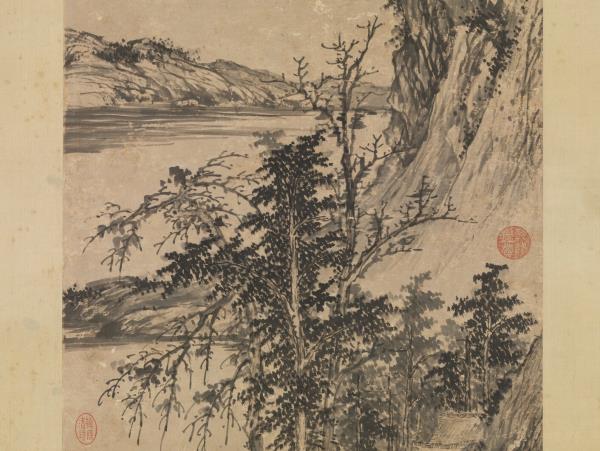 明王紱勘書圖　軸