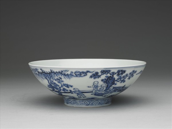 青花嬰戲圖碗