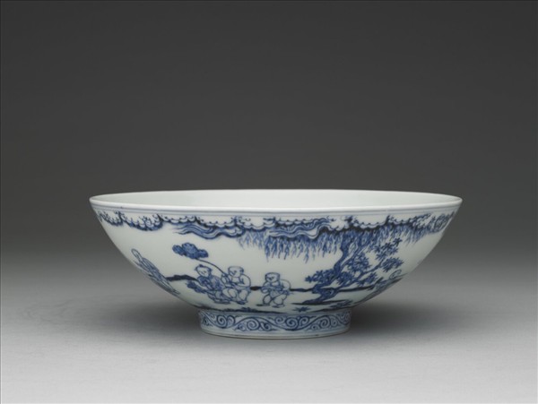 青花嬰戲圖碗